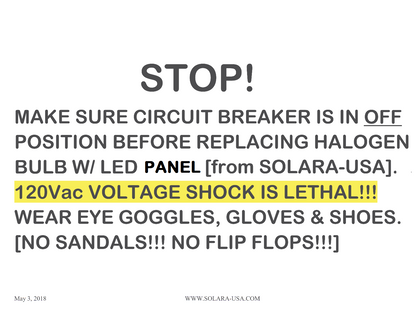 8000lm LED Panel Replacement for Halogen Bulb in Flood Light Fixtures, P/N: SPTL900LSQ-M-COLOR