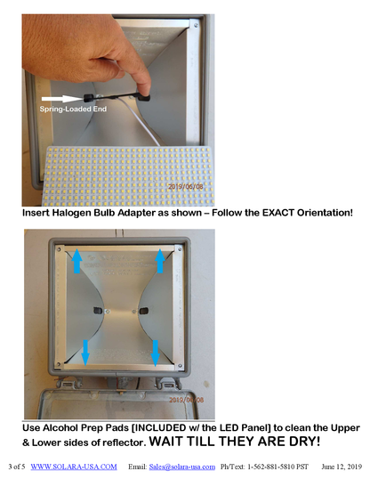 8000lm LED Panel Replacement for Halogen Bulb in Flood Light Fixtures, P/N: SPTL900LSQ-M-COLOR