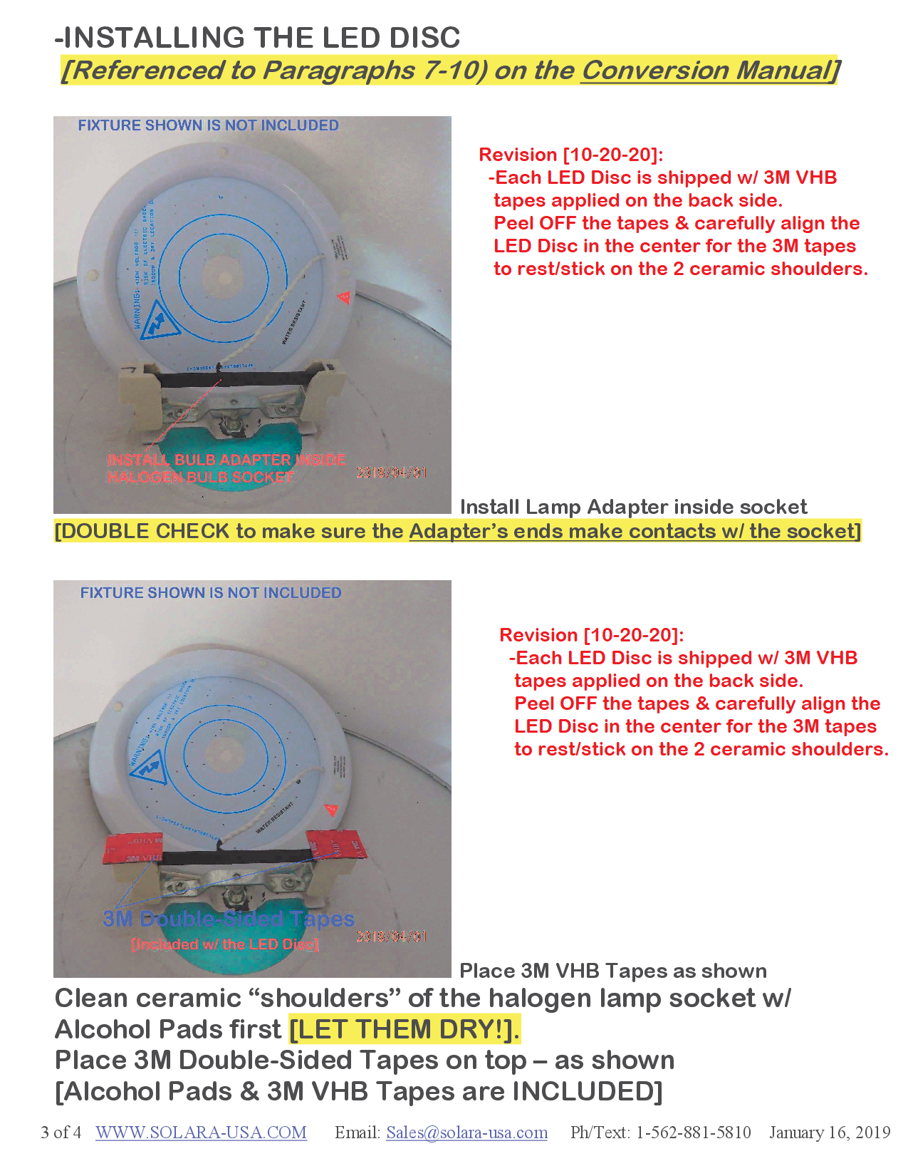 8" Diameter, 5400-Lumen LED Disc for Conversion from Halogen-Bulb Torchiere Floor Lamp, P/N: SPTL180LR+420LMC-TL-COLOR