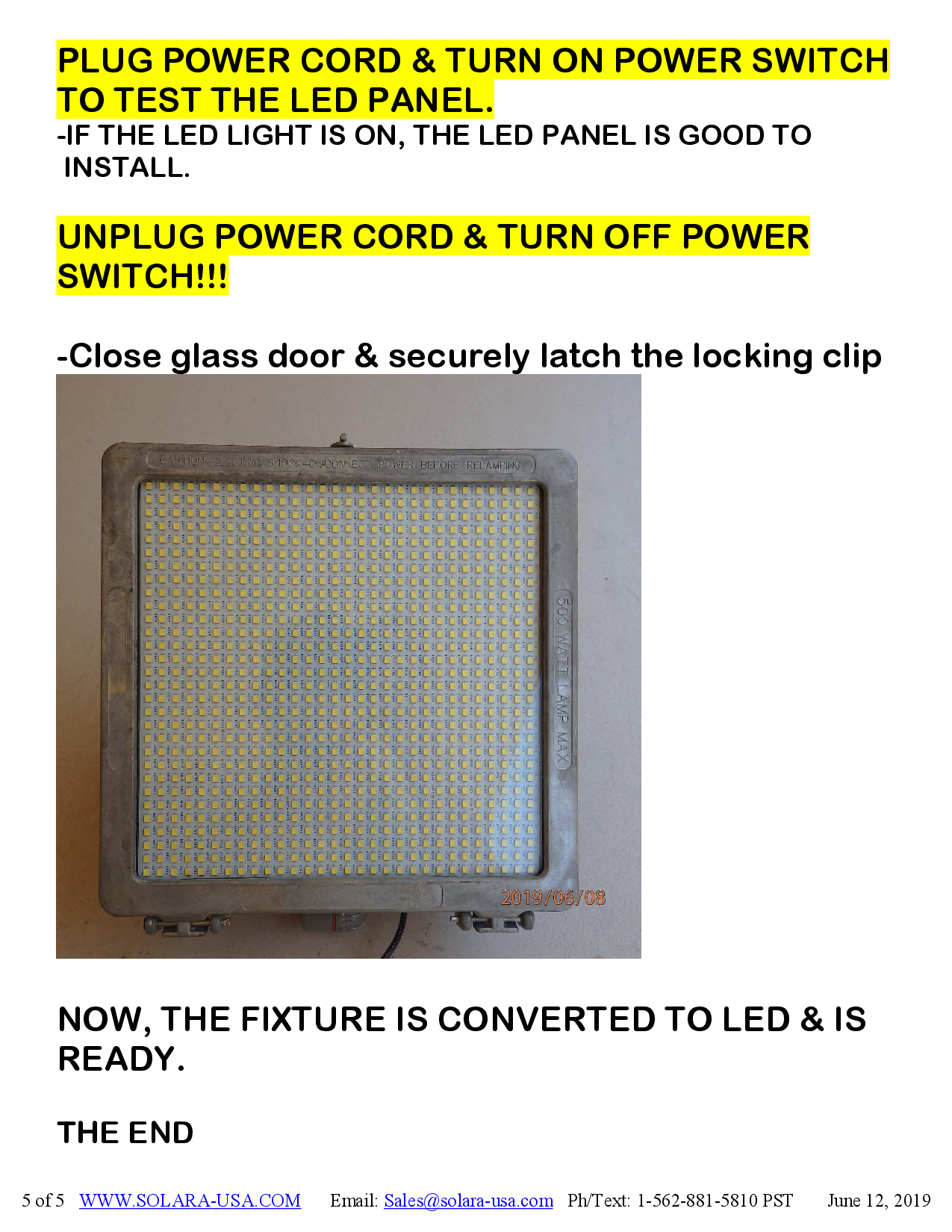 8000lm LED Panel Replacement for Halogen Bulb in Flood Light Fixtures, P/N: SPTL900LSQ-M-COLOR