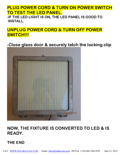 8000lm LED Panel Replacement for Halogen Bulb in Flood Light Fixtures, P/N: SPTL900LSQ-M-COLOR