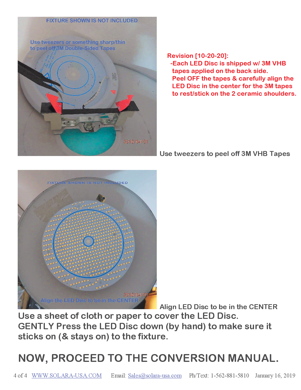 8" Diameter, 5400-Lumen LED Disc for Conversion from Halogen-Bulb Torchiere Floor Lamp, P/N: SPTL180LR+420LMC-TL-COLOR