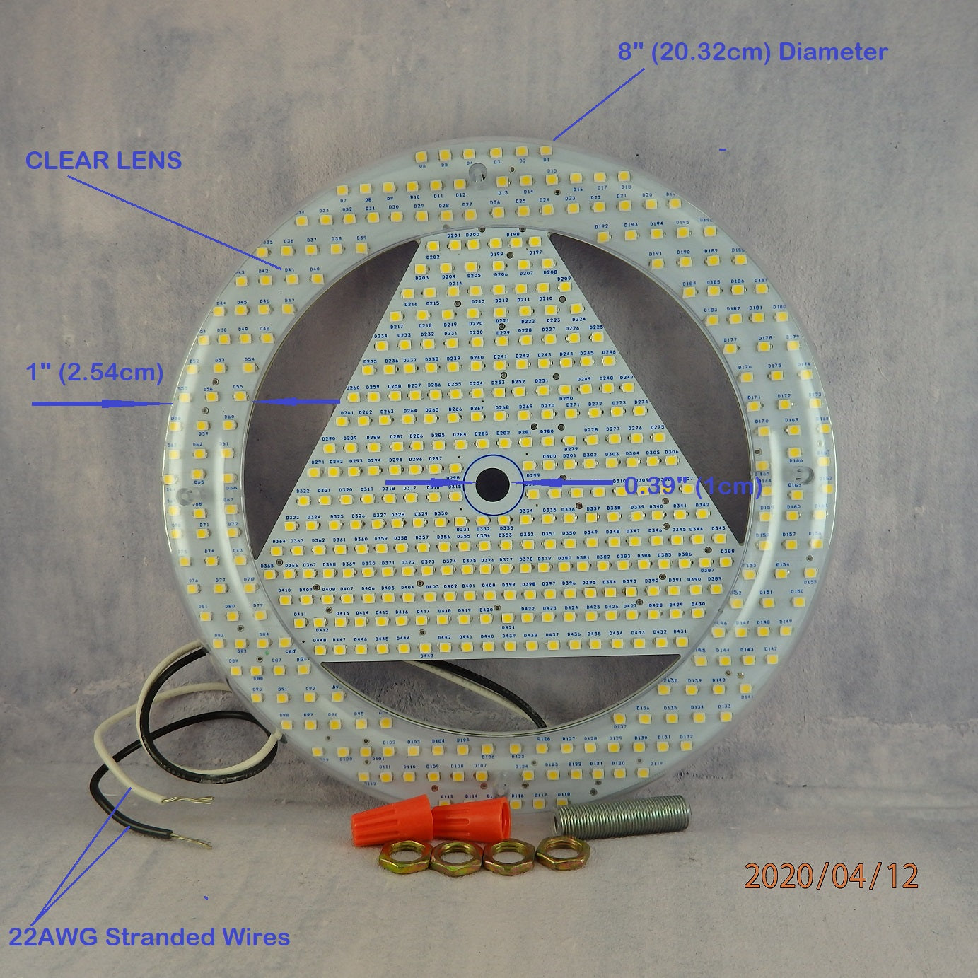 SOLARA-USA Extremely BRIGHT 4200-lumen 8" LED Circline for Ceiling Light, Ceiling Fan Light, P/N: SPTL448LRM-COLOR