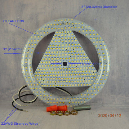 SOLARA-USA Extremely BRIGHT 4200-lumen 8" LED Circline for Ceiling Light, Ceiling Fan Light, P/N: SPTL448LRM-COLOR