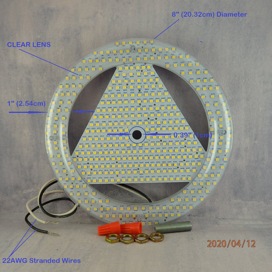 SOLARA-USA Extremely BRIGHT 4200-lumen 8" LED Circline for Ceiling Light, Ceiling Fan Light, P/N: SPTL448LRM-COLOR