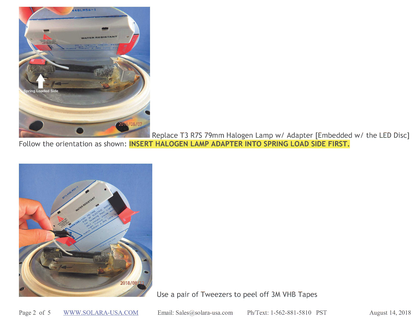 4200lm LED Kits for Halogen Bulb Replacement for Aqualumin II Fixture, P/N: SPTL448LM56-PLII-COLOR