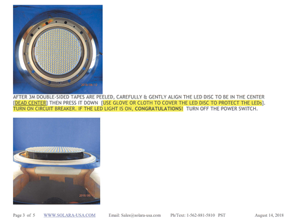 4200lm LED Kits for Halogen Bulb Replacement for Aqualumin II Fixture, P/N: SPTL448LM56-PLII-COLOR