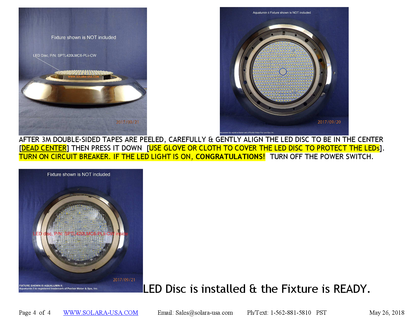 4000lm LED Kits for Halogen Bulb Replacement for Aqualumin II Fixture, P/N: SPTL420LM6-PLII-COLOR