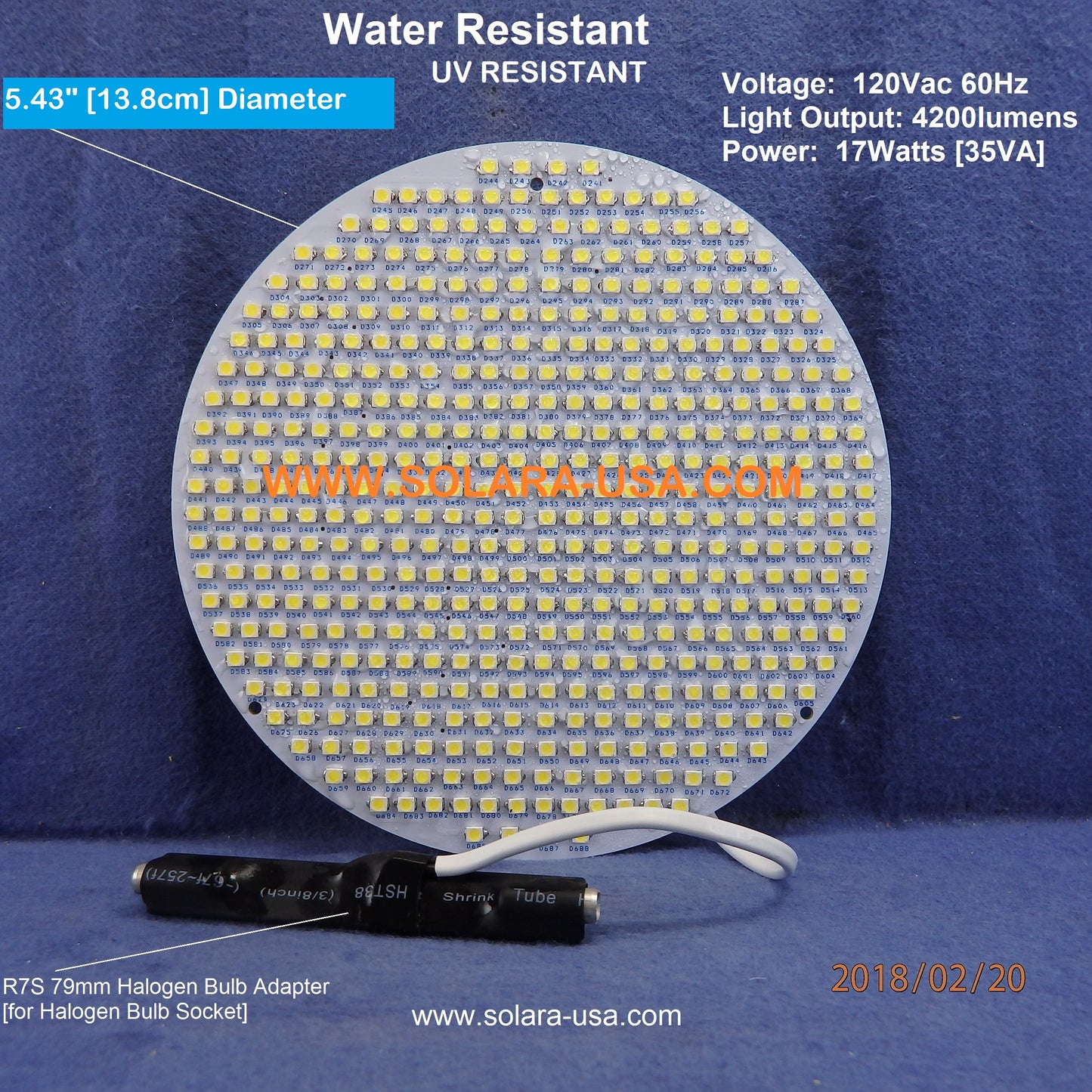 4200lm LED Kits for Halogen Bulb Replacement for Aqualumin III Fixture, P/N: SPTL448LM56-PLIII-COLOR