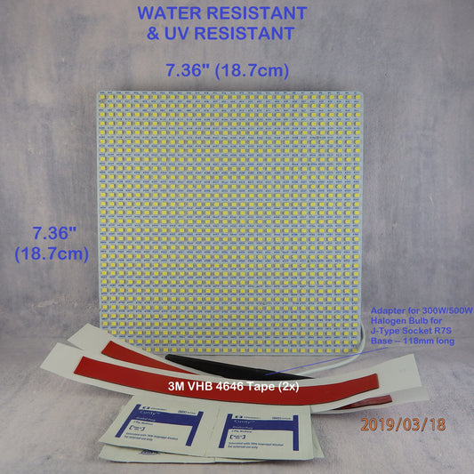 8000lm LED Panel Replacement for Halogen Bulb in Flood Light Fixtures, P/N: SPTL900LSQ-M-COLOR