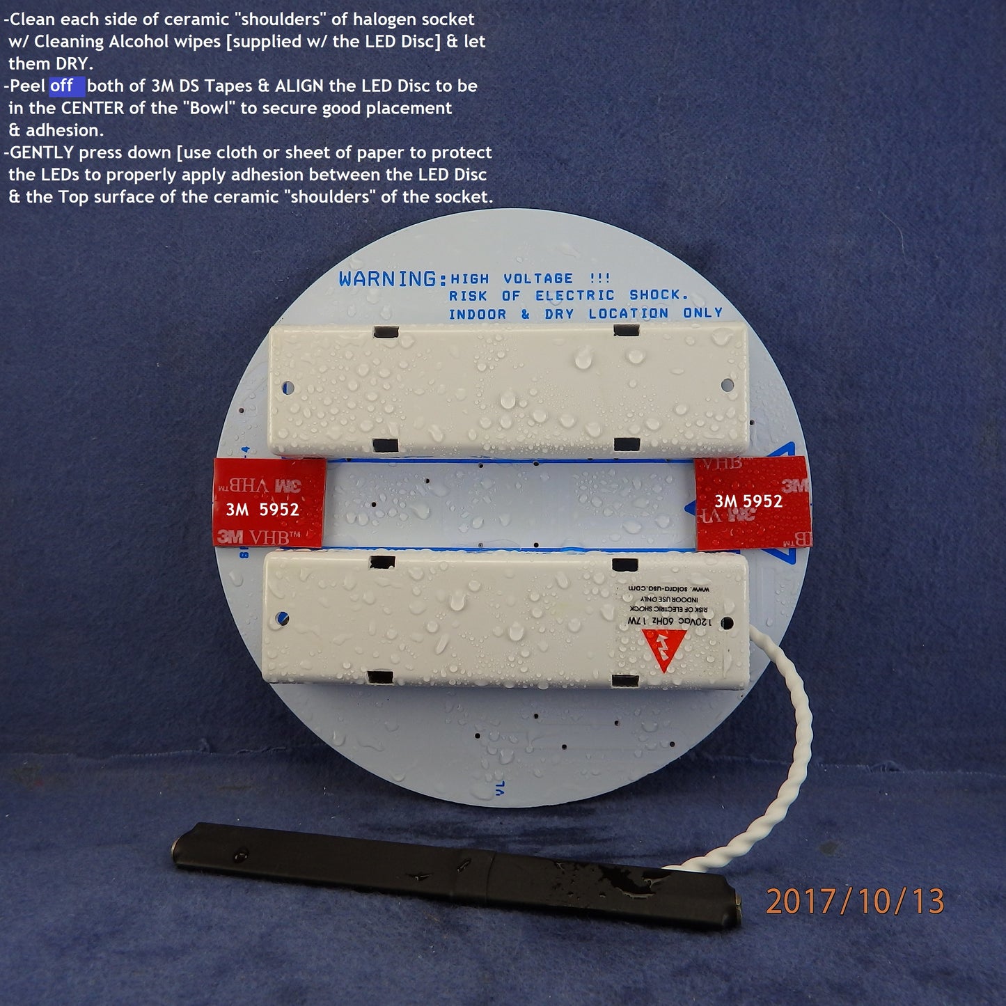 6" Diameter, 4000-Lumen LED Disc for Conversion from Halogen-Bulb Torchiere Floor Lamp, P/N: SPTL-420LMC6-TL-COLOR
