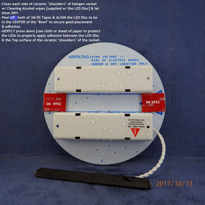 6" Diameter, 4000-Lumen LED Disc for Conversion from Halogen-Bulb Torchiere Floor Lamp, P/N: SPTL-420LMC6-TL-COLOR