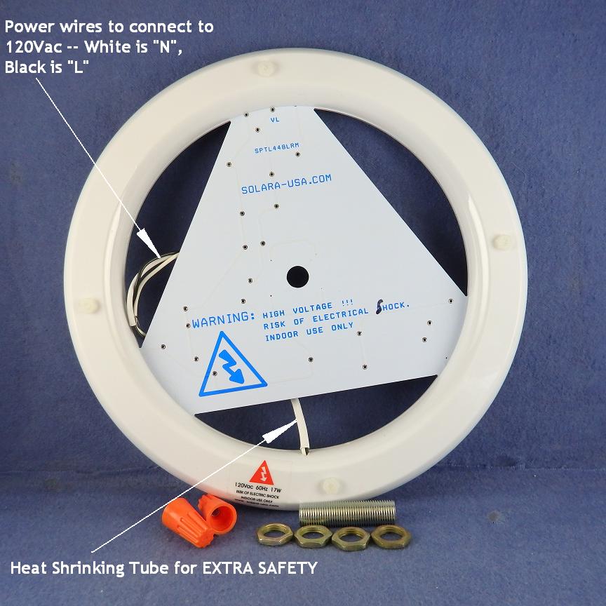 SOLARA-USA Extremely BRIGHT 4200-lumen 8" LED Circline for Ceiling Light, Ceiling Fan Light, P/N: SPTL448LRM-COLOR