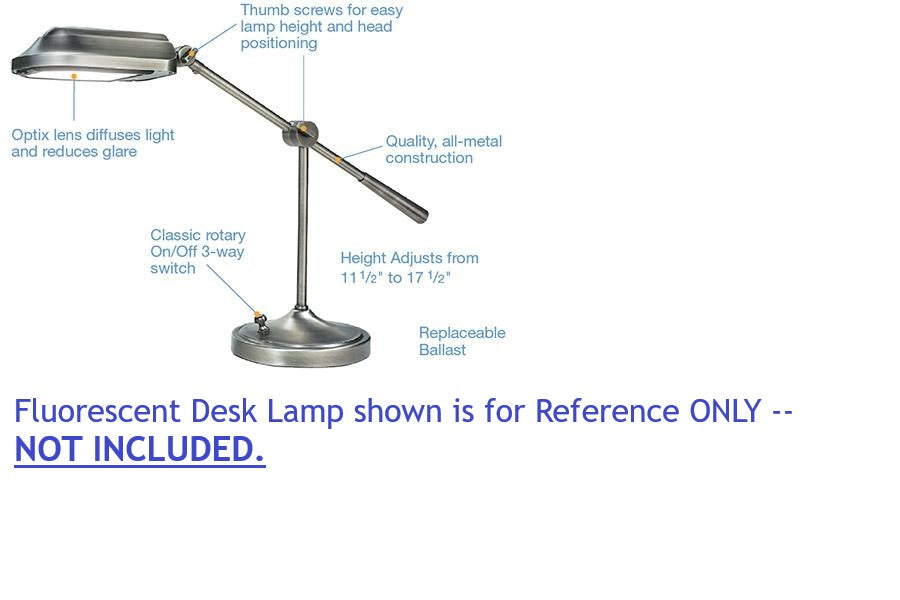 Our Very BRIGHT LED Replacement for Fluorescent Desk Lamp, P/N: SPTL224FML-COLOR