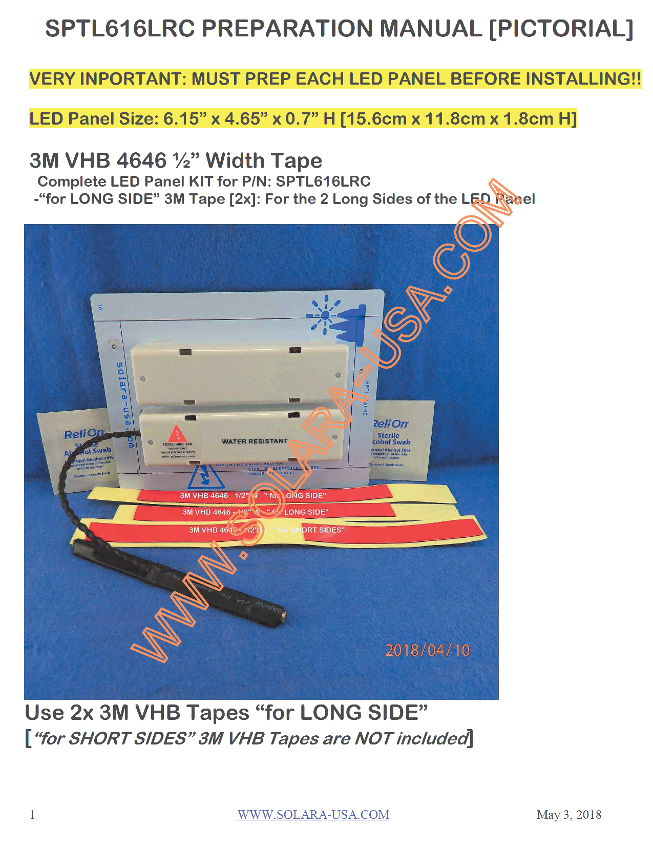 5500lm LED Panel Replacement for Halogen Bulb in Twin-Pack Shop Light Fixtures, P/N: SPTL616LRC-M-COLOR