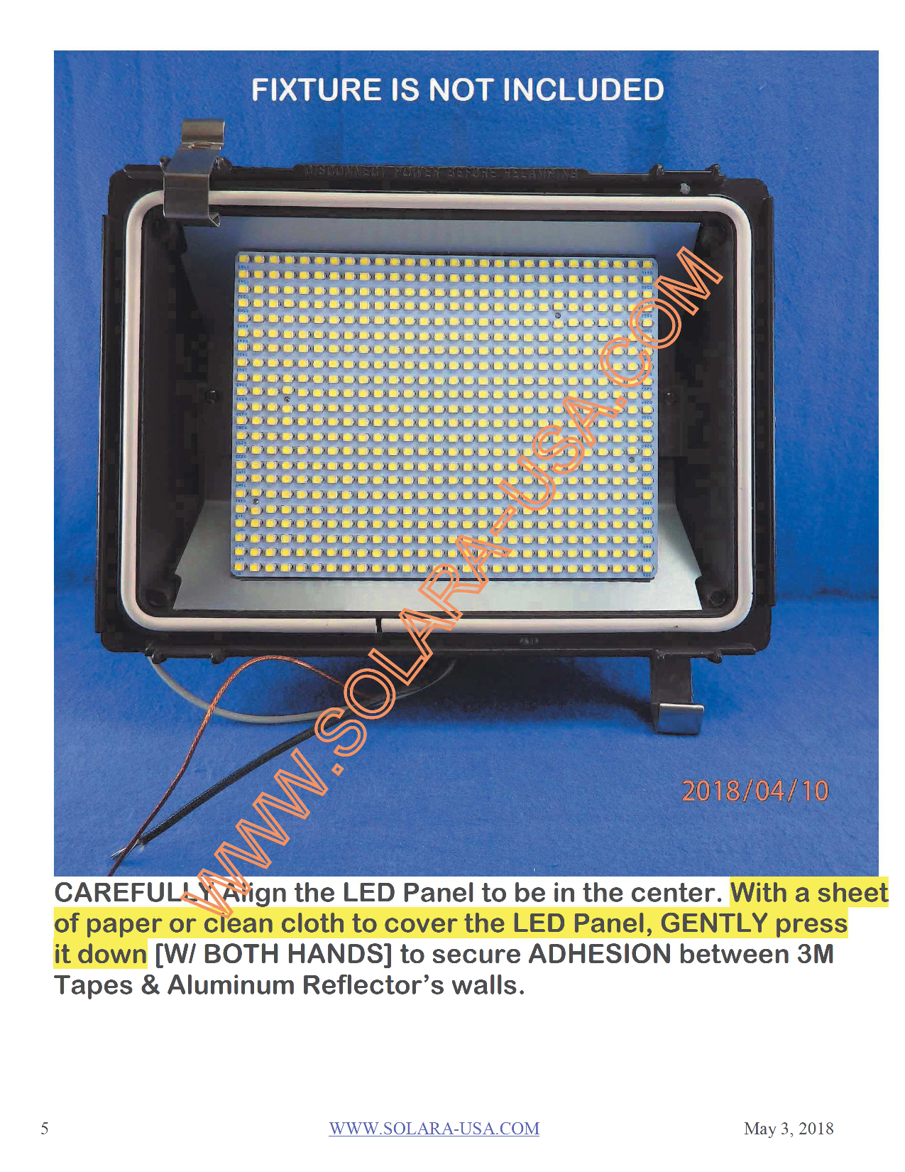 5500lm LED Panel Replacement for Halogen Bulb in Twin-Pack Shop Light Fixtures, P/N: SPTL616LRC-M-COLOR