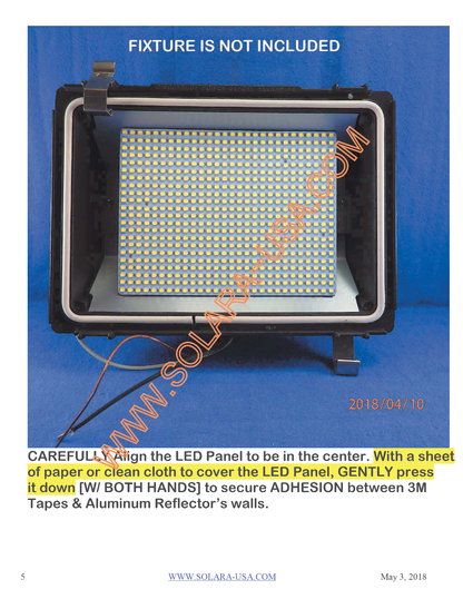 5500lm LED Panel Replacement for Halogen Bulb in Twin-Pack Shop Light Fixtures, P/N: SPTL616LRC-M-COLOR