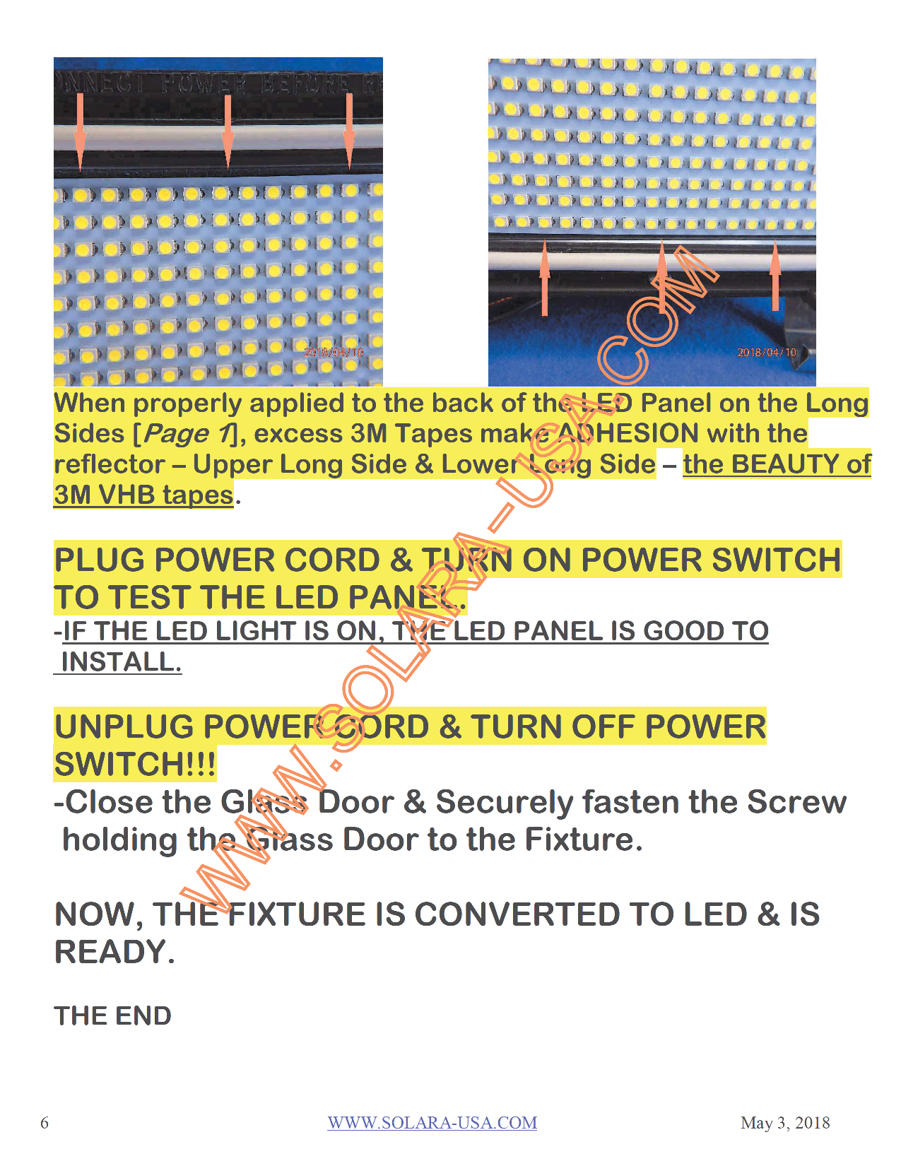 5500lm LED Panel Replacement for Halogen Bulb in Twin-Pack Shop Light Fixtures, P/N: SPTL616LRC-M-COLOR