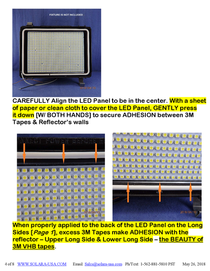 7000lm LED Panel Replacement for Halogen Bulb in Flood Light Fixtures, P/N: SPTL792LRC-M-COLOR