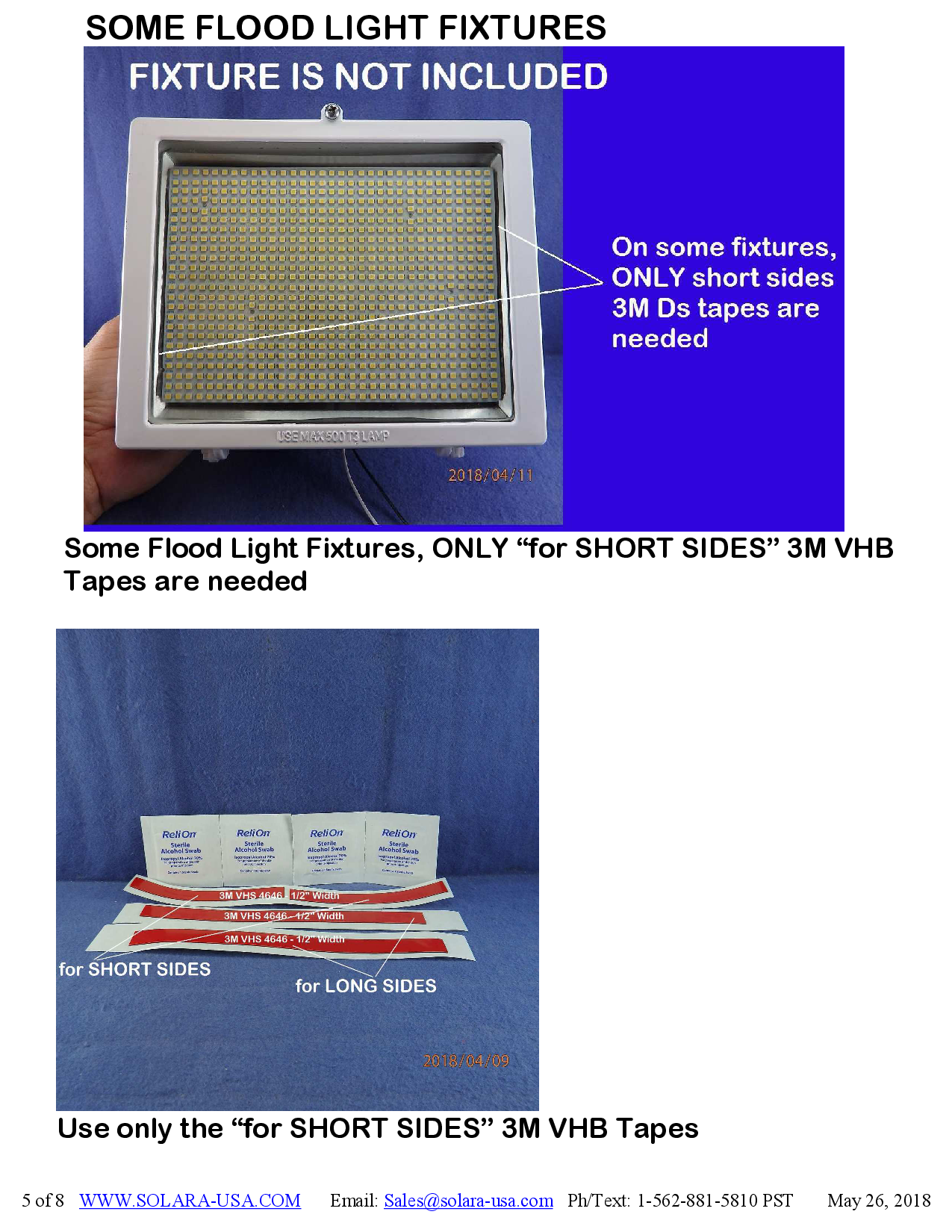 7000lm LED Panel Replacement for Halogen Bulb in Flood Light Fixtures, P/N: SPTL792LRC-M-COLOR