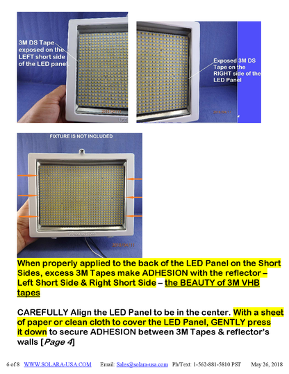 7000lm LED Panel Replacement for Halogen Bulb in Flood Light Fixtures, P/N: SPTL792LRC-M-COLOR