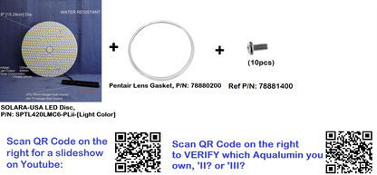 4000lm LED Kits for Halogen Bulb Replacement for Aqualumin II Fixture, P/N: SPTL420LM6-PLII-COLOR