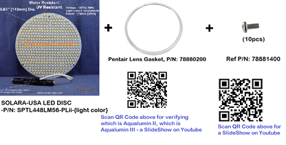 4200lm LED Kits for Halogen Bulb Replacement for Aqualumin II Fixture, P/N: SPTL448LM56-PLII-COLOR