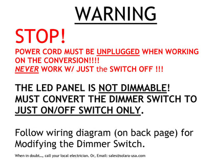 7" Diameter, 4000-Lumen LED Disc for Conversion from Halogen-Bulb Torchiere Floor Lamp, P/N: SPTL-420LMF7-TL-COLOR