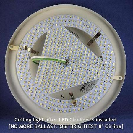 SOLARA-USA Extremely BRIGHT 4200-lumen 8" LED Circline for Ceiling Light, Ceiling Fan Light, P/N: SPTL448LRM-COLOR