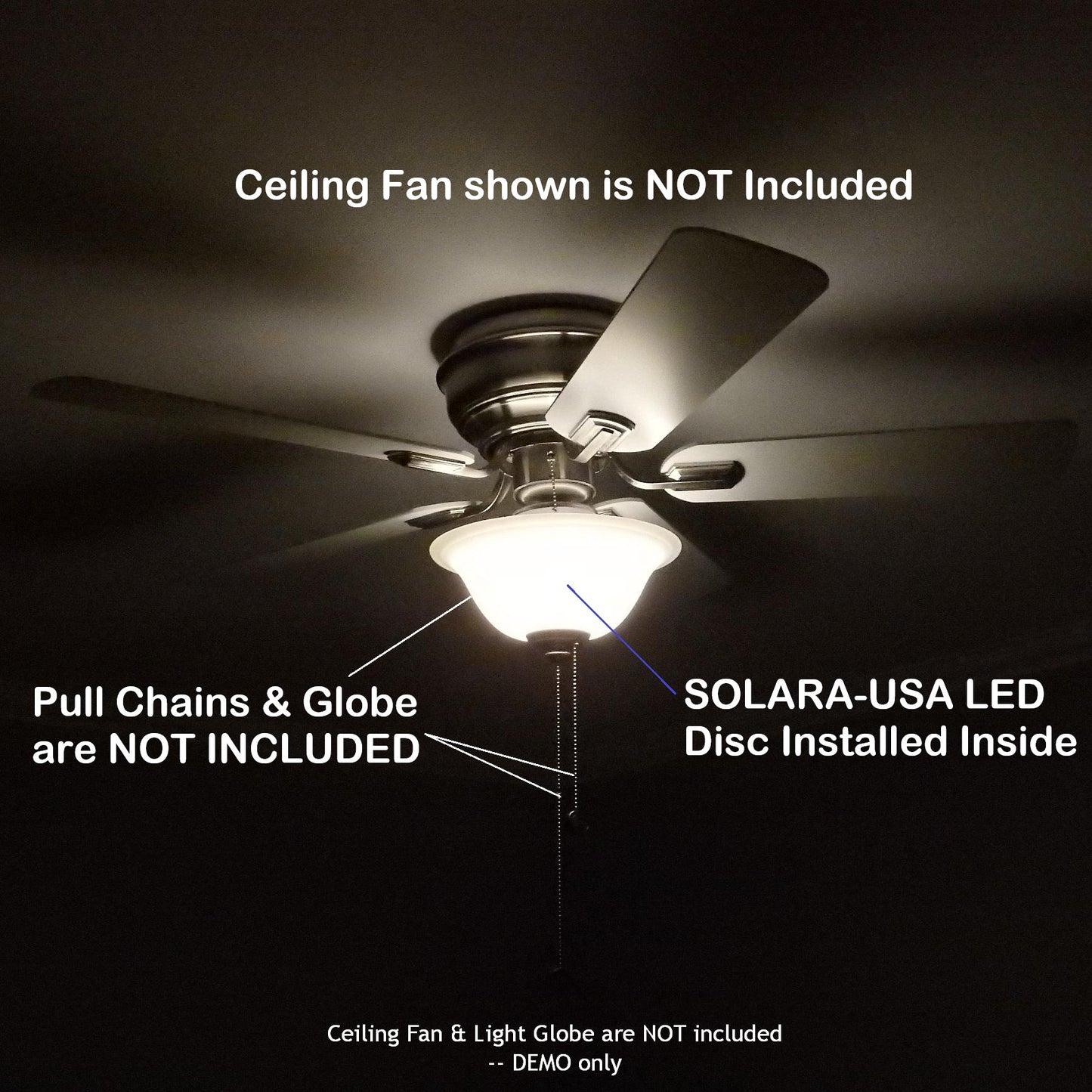 7" Diameter 4000-lumen LED Circular Light for Ceiling Light & Ceiling Fan Light, P/N: SPTL420LMF7-COLOR