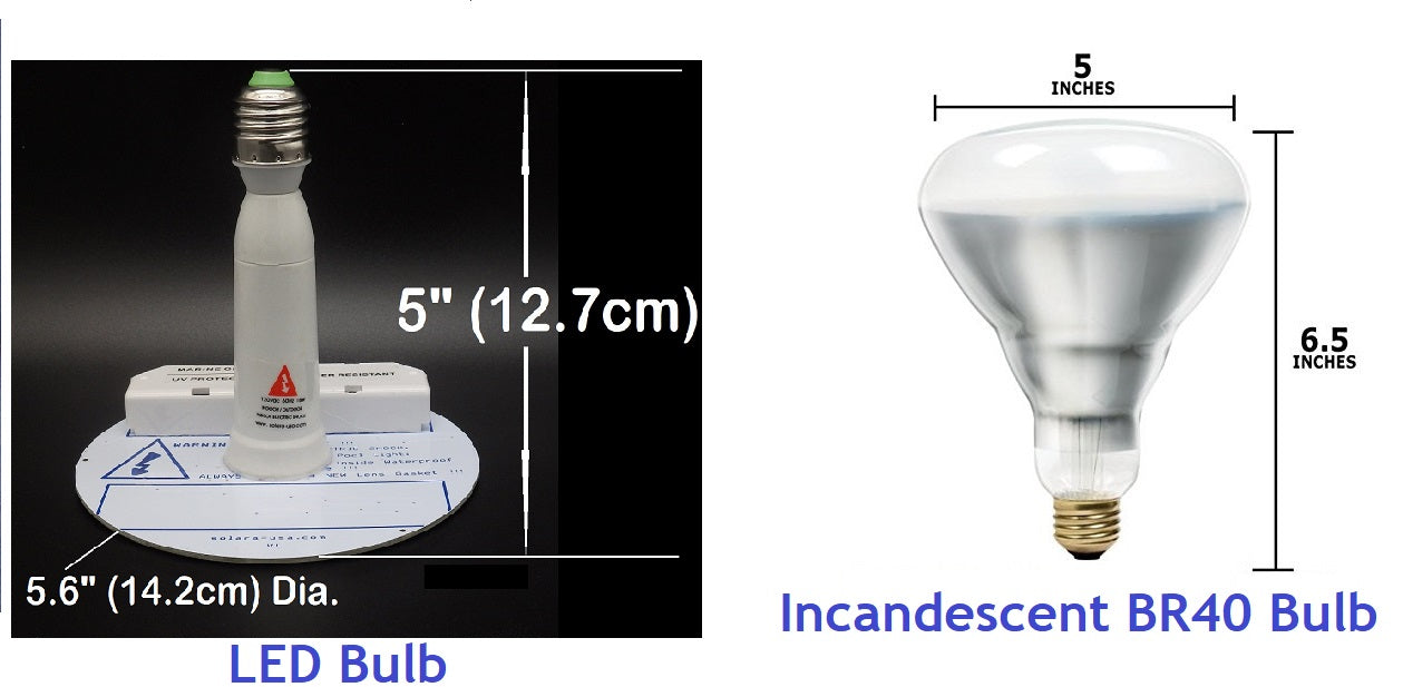 4200lm LED Bulb Replacement for BR40 Incandescent Bulb Pool Light for Hayward, Pentair Fixtures, P/N: SPTL448LM56-1A BR40 LB - COLOR