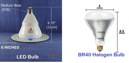 5600lm LED Bulb Replacement for BR40 Incandescent Bulb Pool Light for Hayward, Pentair Fixtures, P/N: SPTL420LMU+SPTL180LMD-LB-COLOR