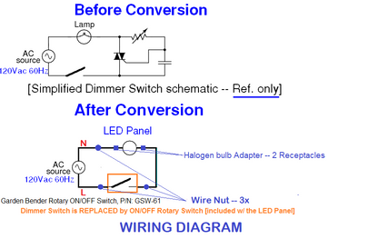 6" Diameter, 4000-Lumen LED Disc for Conversion from Halogen-Bulb Torchiere Floor Lamp, P/N: SPTL-420LMC6-TL-COLOR